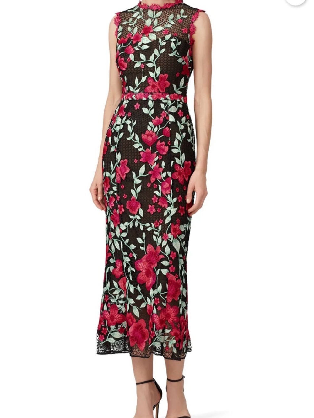 Marchesa Notte Embroidered Lace Sheath Size 2